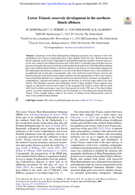 Lower Triassic Reservoir Development in the Northern Dutch Offshore