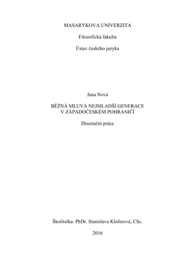 Charakteristika Lokalit a Respondentů 67 III