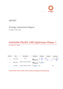 Ecology Assessment Report Lot 2AB132 and 3AB51 Report