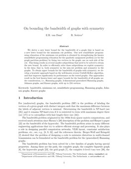 On Bounding the Bandwidth of Graphs with Symmetry