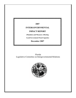 Example of LCIR Mandates Reports (2007)