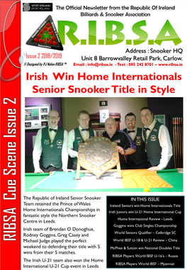 Irish Win Home Internationals Senior Snooker Title in Style