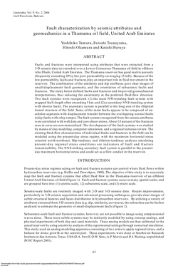 Fault Characterization by Seismic Attributes and Geomechanics in a Thamama Oil Field, United Arab Emirates