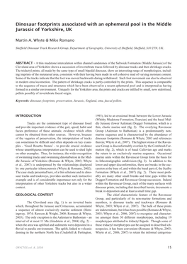 Martin A. Whyte & Mike Romano. Dinosaur Footprints Associated With