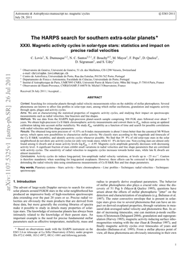 The HARPS Search for Southern Extra-Solar Planets. XXXI. Magnetic