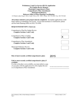 Preliminary Land Use Service (PLUS)