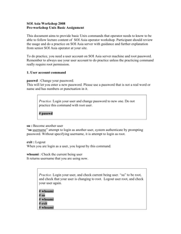 Unix Basic Command