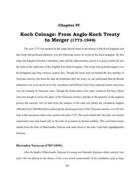 Koch Coinage: from Anglo-Koch Treaty to Merger (1773-1949)