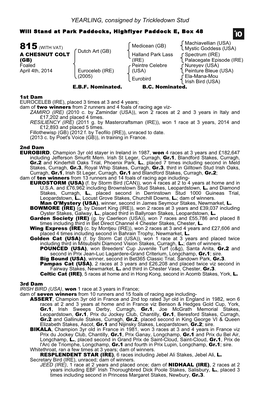 October Yearling Sale Book 1