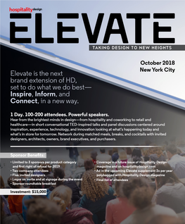 Elevate Is the Next Brand Extension of HD, Set to Do What We Do Best— Inspire, Inform, and Connect, in a New Way