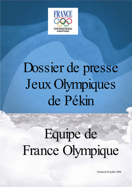 Dossier De Presse Jeux Olympiques De Pékin Equipe De France