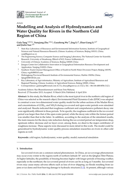 Modelling and Analysis of Hydrodynamics and Water Quality for Rivers in the Northern Cold Region of China