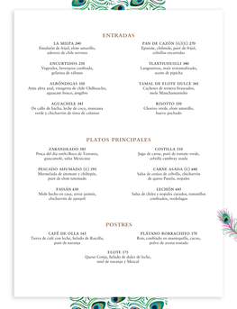 Menu Carolina ESPANOL 2016