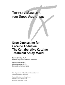 The Collaborative Cocaine Treatment Study Model