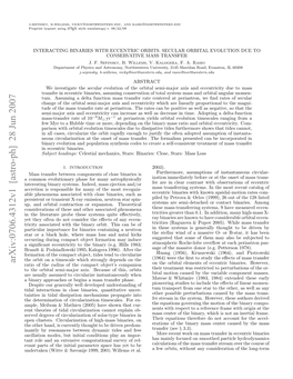 Interacting Binaries with Eccentric Orbits. Secular Orbital Evolution