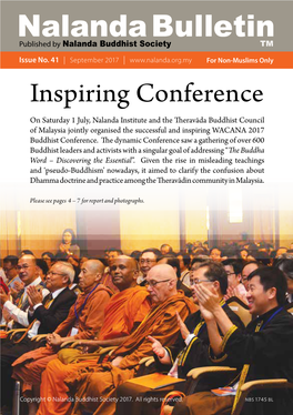 Nalanda Bulletin Published by Nalanda Buddhist Society TM