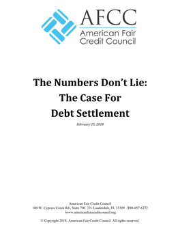 The Case for Debt Settlement