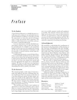 Microbiology Experiments: a Health Science Perspective