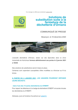 Solutions De Substitution Suite À La Fermeture De La