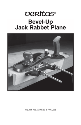 Bevel-Up Jack Rabbet Plane