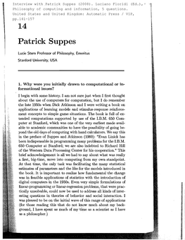 14 Patrick Suppes