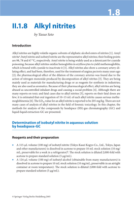 II.1.8 Alkyl Nitrites by Yasuo Seto