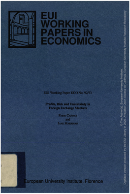 Eui Working Papers in Economics