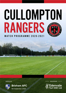 Match Programme 2020-2021