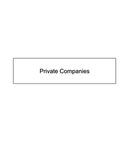 Private Companiescompanies
