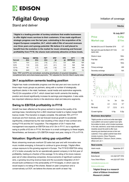 7Digital Group Initiation of Coverage