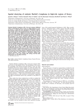 Spatial Clustering of Endemic Burkitt's Lymphoma in High-Risk Regions Of