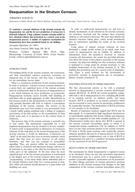 Desquamation in the Stratum Corneum