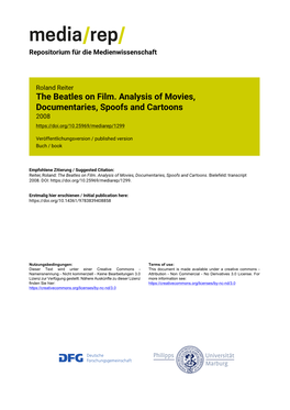 The Beatles on Film. Analysis of Movies, Documentaries, Spoofs and Cartoons 2008