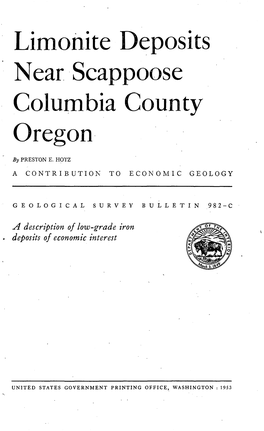 Limonite Deposits Near Scappoose Columbia County Oregon