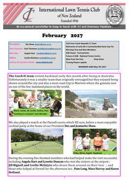The February Newsletter