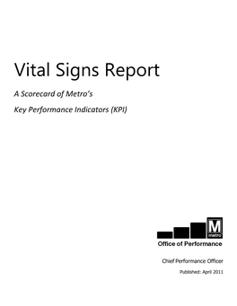 Metro Vital Signs Report April 2011