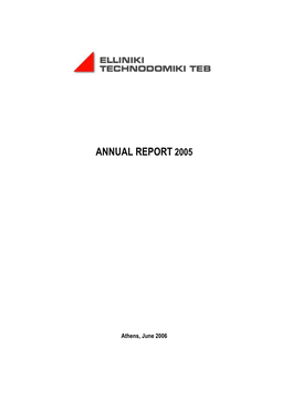 Ελληνικη Τεχνοδομικη Teb Ae Ετησιο 2005 Eng