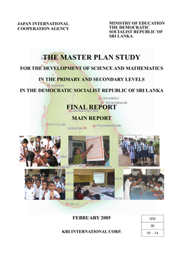 The Master Plan Study for the Development of Science and Mathematics