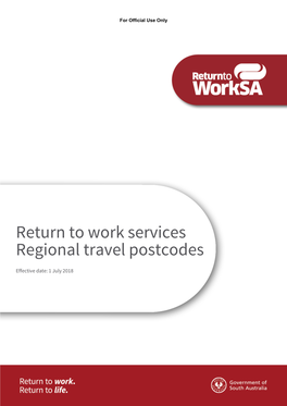 Work Services Regional Postcodes