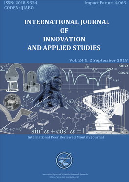International Journal of Innovation and Applied Studies