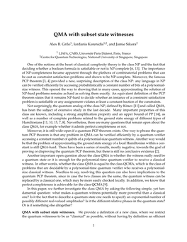 QMA with Subset State Witnesses