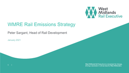 WMRE Rail Emissions Strategy