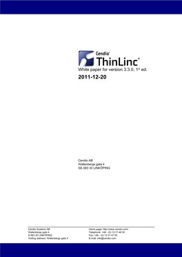 White Paper for Version 3.3.0, 1St Ed