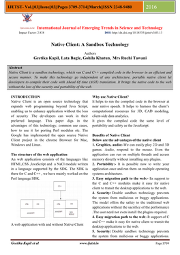 Native Client: a Sandbox Technology