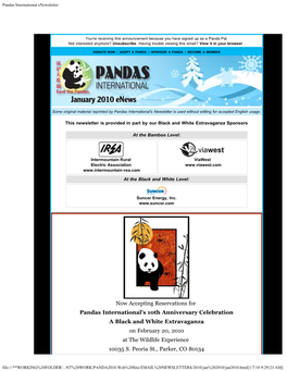 Pandas International Enewsletter