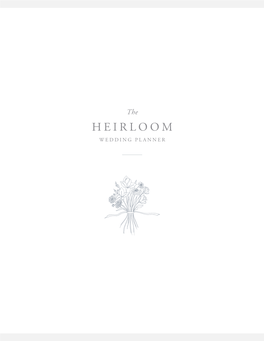 Heirloom Wedding Planner