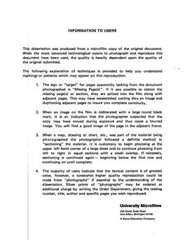 University Microfilms 300 North Zeeb Road Ann Arbor, Michigan 4S106 a Xerox Education Company 72-20,951