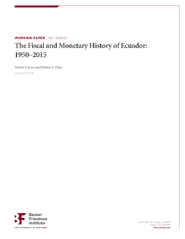 The Fiscal and Monetary History of Ecuador: 1950–2015