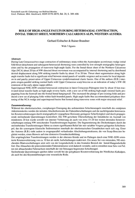 Role of High-Angle Faults During Heteroaxial Contraction, Inntal Thrust Sheet, Northern Calcareous Alps, Western Austria