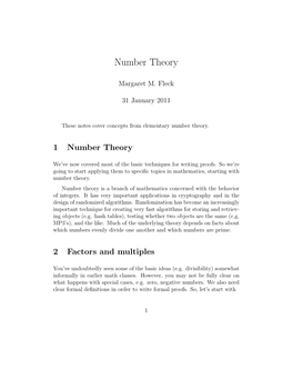 Number Theory